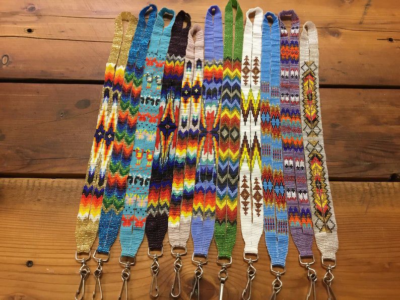 Loom beaded lanyards
